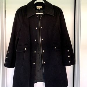 Michael Kors Wool Front ZIP/Snap Coat